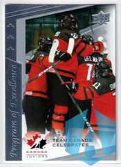 2021-22 Upper Deck Team Canada Juniors #140 Team Canada Celebrates